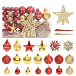108-dijelni set božićnih ukrasa u zlatnoj i crvenoj boji ZO_330091-A