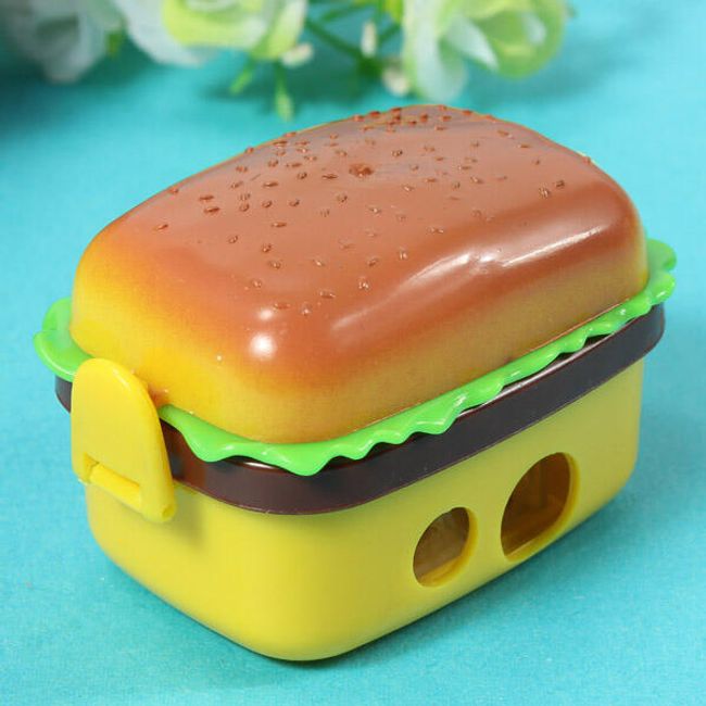 Ořezávátko ve tvaru hamburgeru s gumou 1