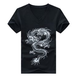 Koszulka męska z chińskim smokiem - 5 kolorów