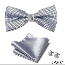 Men's bow tie, handkerchief and cuff buttons KI58