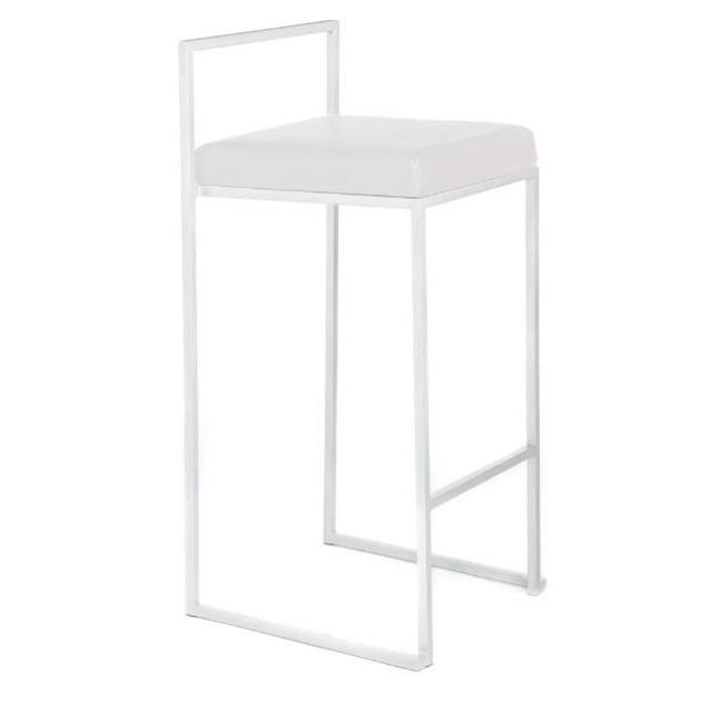 Scaune de bar albe la set de 2 88 cm Dodo – ZO_283072 1