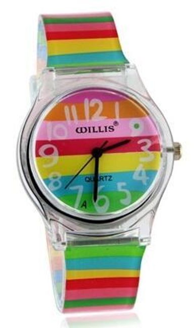 Дамски часовник в цветове на дъгата 1
