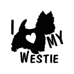 Autós matrica I LOVE MY WESTIE