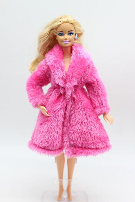 Космато палто за кукла - различни цветове 1