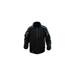 Męska kurtka softshell SINSTORM - czarna z niebieskim paskiem, Rozmiary XS - XXL: ZO_268049-M