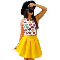 Ženska mini obleka z motivom bonbonov - 3 različice