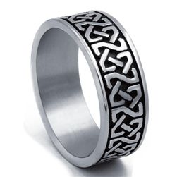 Pánský vzorovaný prsten 