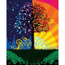 Obraz DIY do kolorowania - drzewo