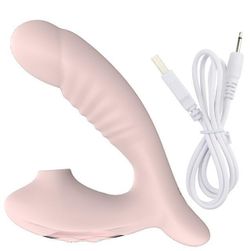 Women's vibrator with stimulator DV45