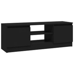 ТВ шкаф с вратички черен 102 x 30 x 36 cm ZO_823351-A
