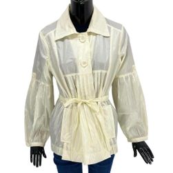 Дамско палто FREDA, бяло, лъскаво, текстил размери CONFECTION: ZO_5ac5fbda-9e0d-11ed-8eb0-4a3f42c5eb17