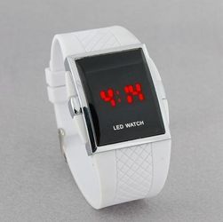 LED hodinky se silikonovým páskem - unisex