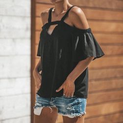 Koriander fekete női póló - M, XS - XXL méretek: ZO_222768-M