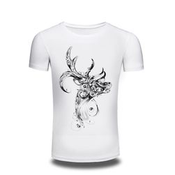 Тениска с щампа на елен