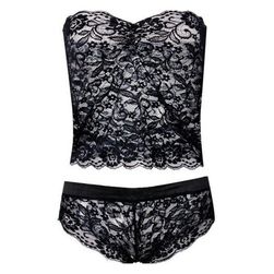 Set sexy din dantelă - 3 culori Negru - 2 - S, Mărimi XS - XXL: ZO_223905-S-BLACK