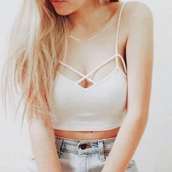 Crop top z krzyżykiem - 2 kolory