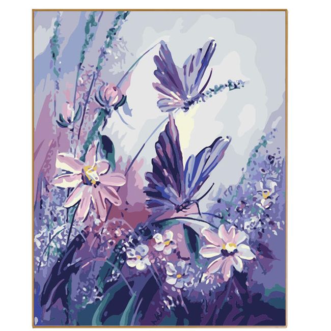 Slikanje po številkah - metulji na cvetju 1