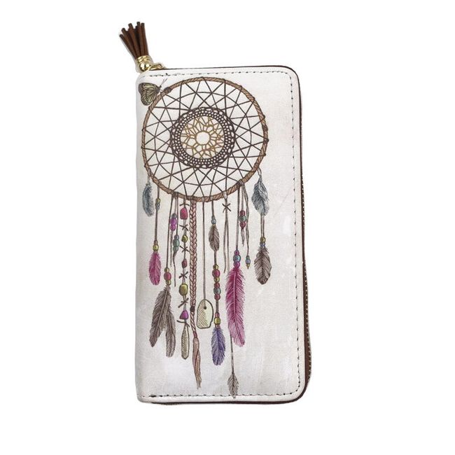 Dámska peňaženka s indiánskym vzorom - lapač snov 1