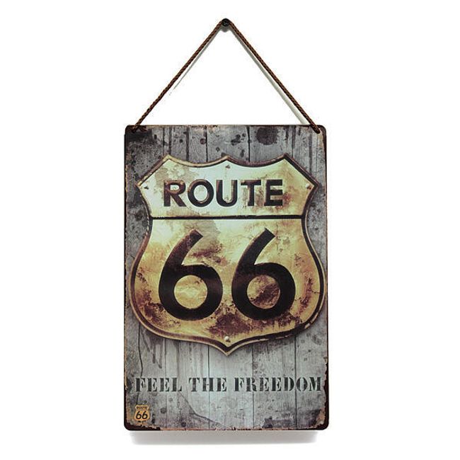 Kovová retro cedule Route 66 1