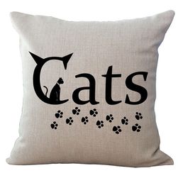 Poszewka na poduszkę z motywami kotów - 5 wariantów