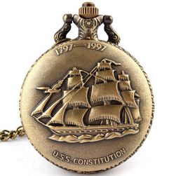 Retro kapesní hodinky USS Constitution
