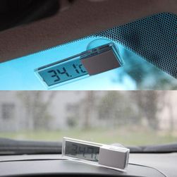 Cyfrowy termometr samochodowy - srebrny