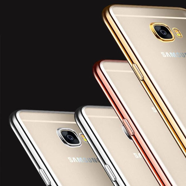Priehľadné puzdro s farebným rámom pre Samsung Galaxy - 3 farby 1