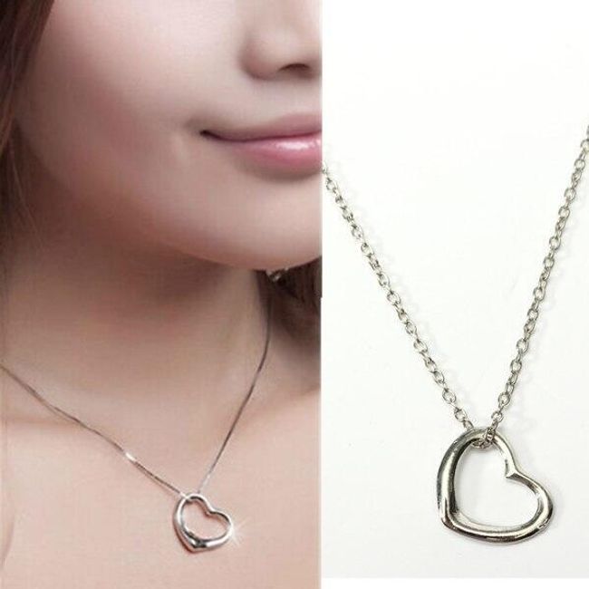 Ogrlica z obeskom srca - srebrna 1