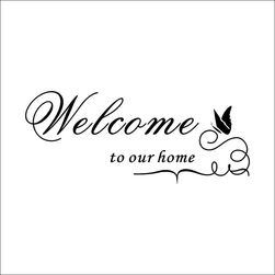 Samolepka na zeď 25 x 60 cm - WELCOME TO OUR HOME