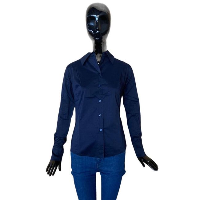 Ženska srajca z dolgimi rokavi - temno modra, tekstilne velikosti KONFEKCIJA: ZO_17e833b4-aa05-11ee-91f4-8e8950a68e28 1