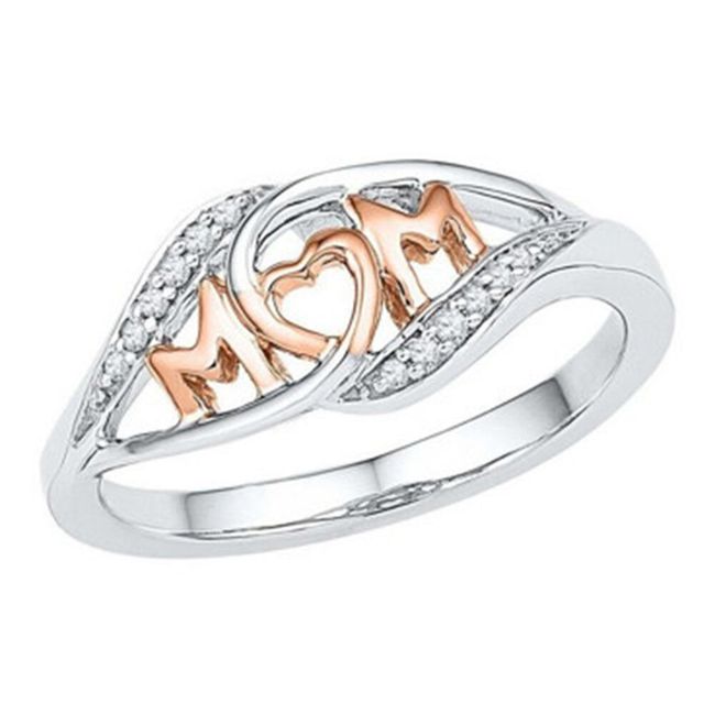 Dámský prsten s nápisem MOM - více velikostí 1