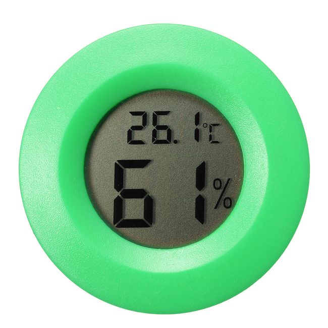 Digitális LCD kijelzős kerek hő és páratartalom mérő 1