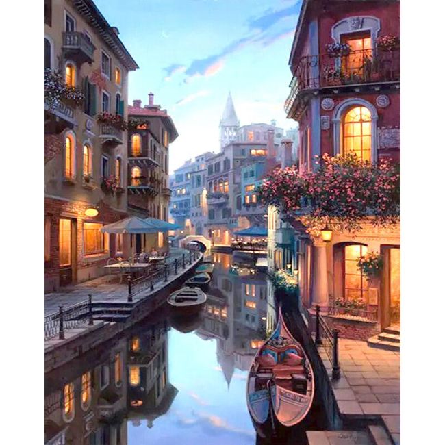 DIY картина за оцветяване- Венеция 1
