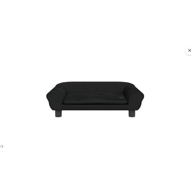 Легло за кучета черно 70 x 48 x 22 cm кадифе ZO_172016-A 1