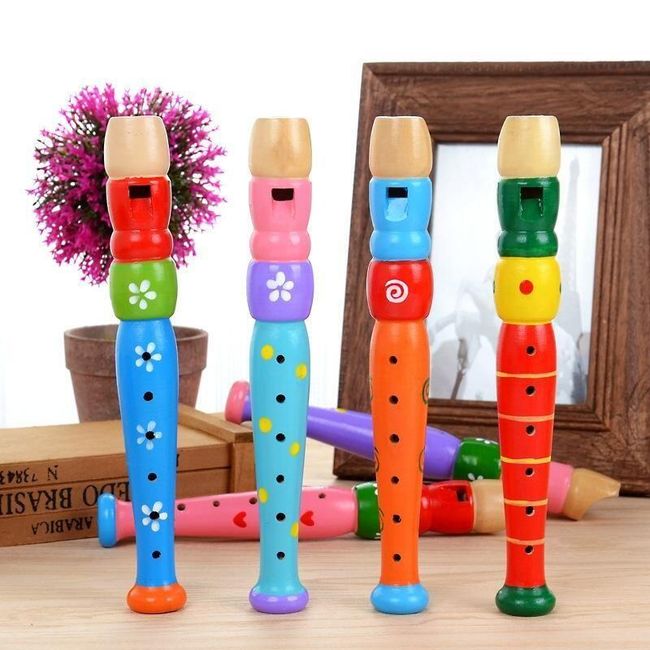 Wood flute color 20 cm * wooden toys * Daffik 1