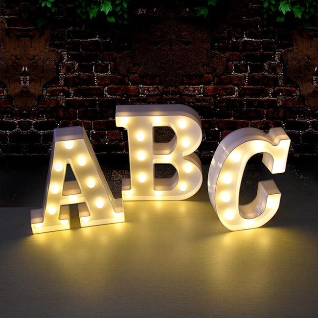 LED letter Amber 1