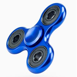 Fidget spinner cu trei puncte în albastru