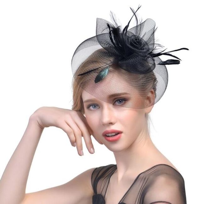 Formal hat with a vail FF478 1
