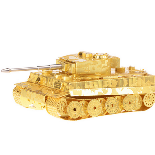 3D puzzle - Tank Tiger ve zlaté barvě 1