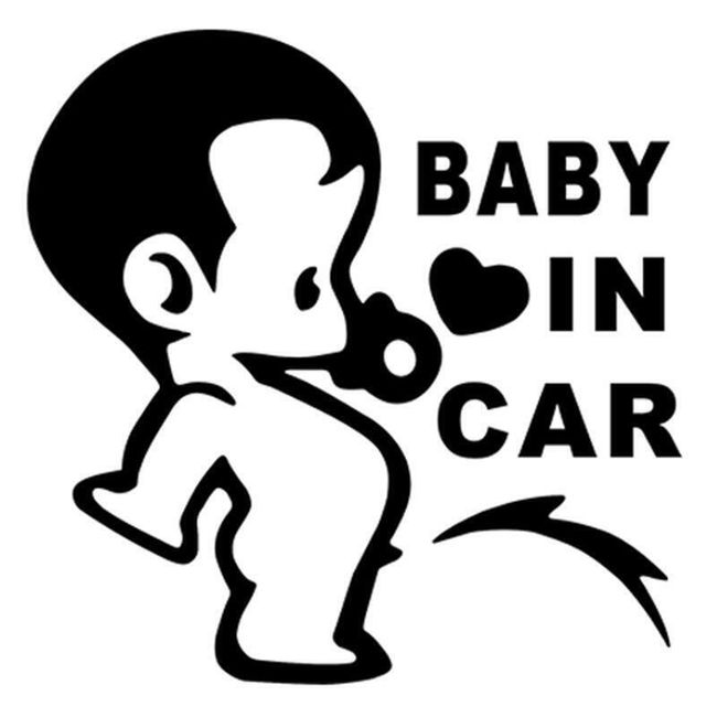 Autocolant auto amuzant - Baby in car 1
