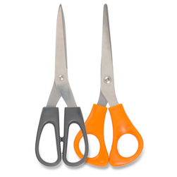 Komplet škarij Blokker – 2-delni, sivo-oranžen – 21 cm/15,3 cm ZO_XDKO84005