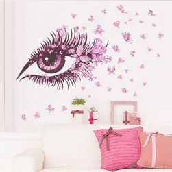 Samolepka na zeď - oko s motýlky