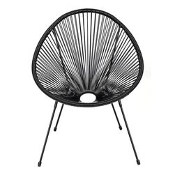 Crna vrtna stolica od umjetnog ratana Avocado ZO_98-1E10294