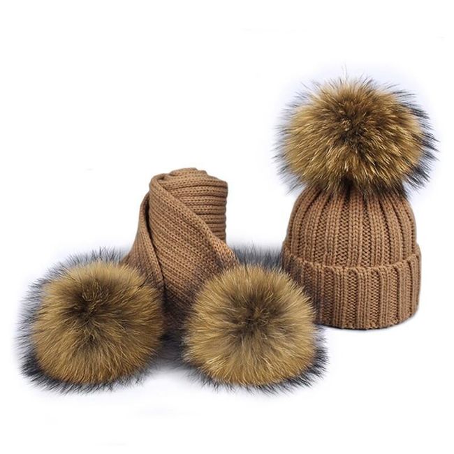 Zimowy komplet damski - czapka i szalik 1
