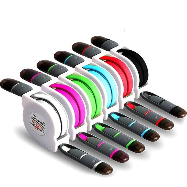 Micro USB samonavíjecí nabíječka pro iPhone 7/ 6/ 5  - více barev 1