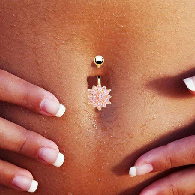 Piercing ve tvaru květu - 2 barvy 1