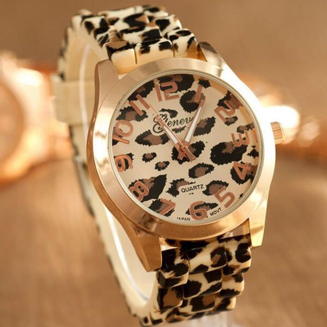 Dámské hodinky s leopardím vzorem 1