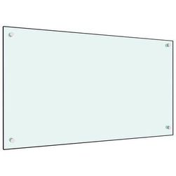 Kuchynský panel biely 90 x 50 cm z tvrdeného skla ZO_350466-A