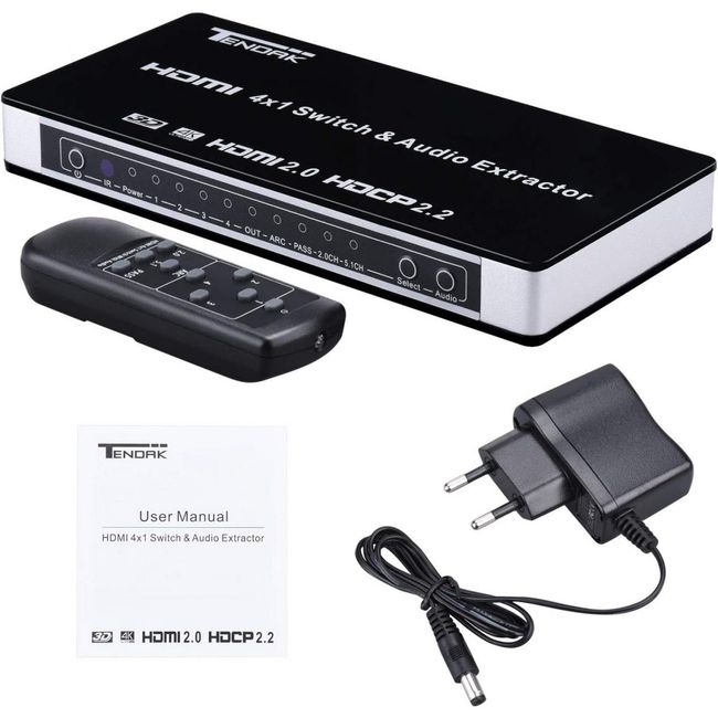 Przełącznik HDMI 2.0 4-portowy 4K przy 60 Hz HDCP 2.2 ARC 3D ZO_BE1700790 1