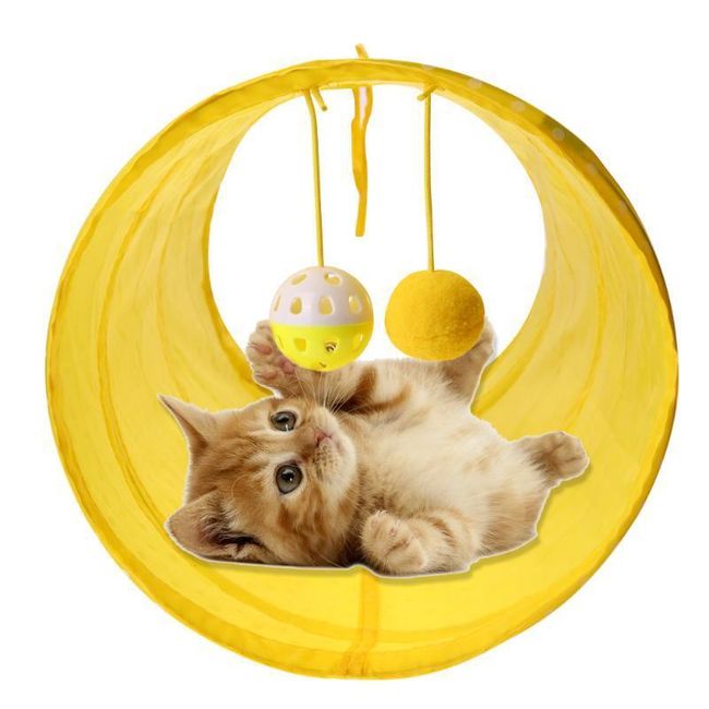 Tunel s míčky pro kočky - 2 barvy 1